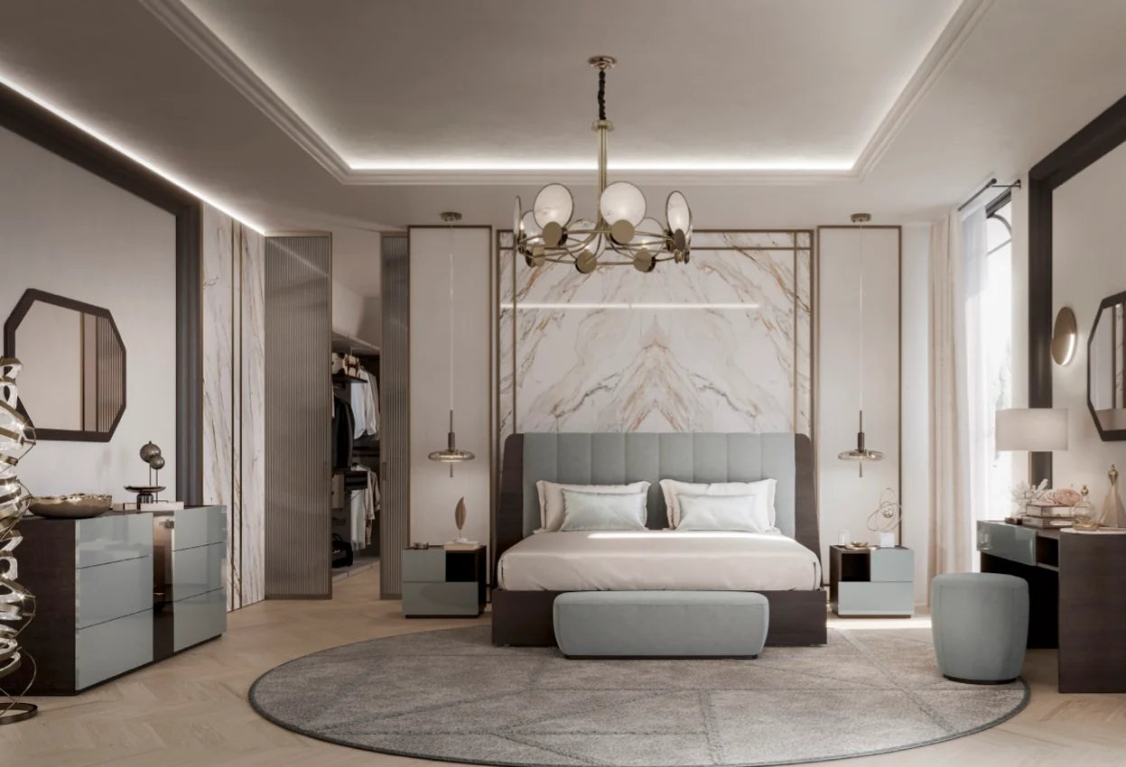 Luxury Modern Porticello Bedroom Set European Style for Villa