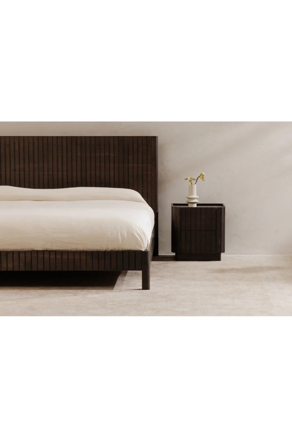 Luxury Modern Povera 2-Drawer Nightstand European Style for Villa