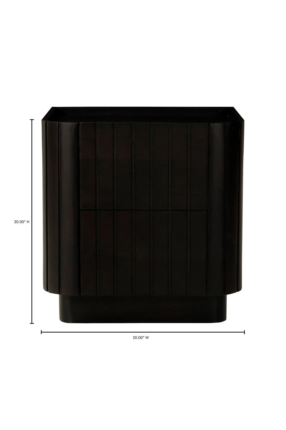 Luxury Modern Povera 2-Drawer Nightstand European Style for Villa
