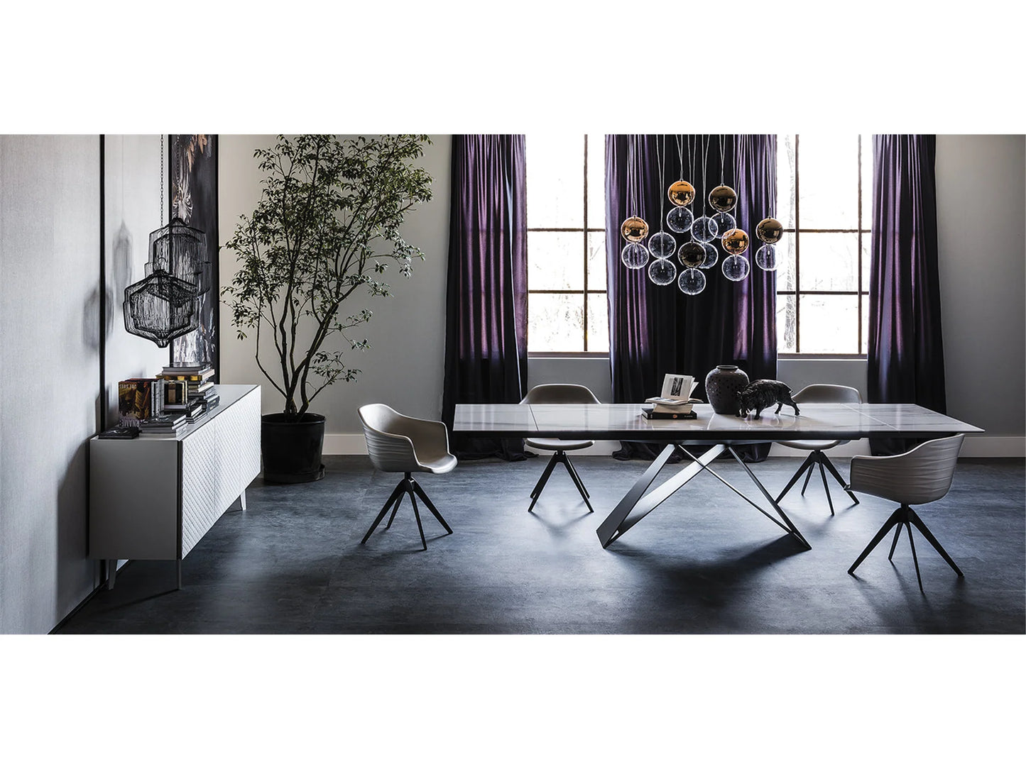 Luxury Modern Premier Ceramic Dining Table European Style for Villa