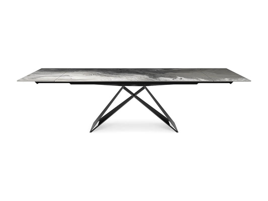 Luxury Modern Premier CrystalArt Dining Table European Style for Villa