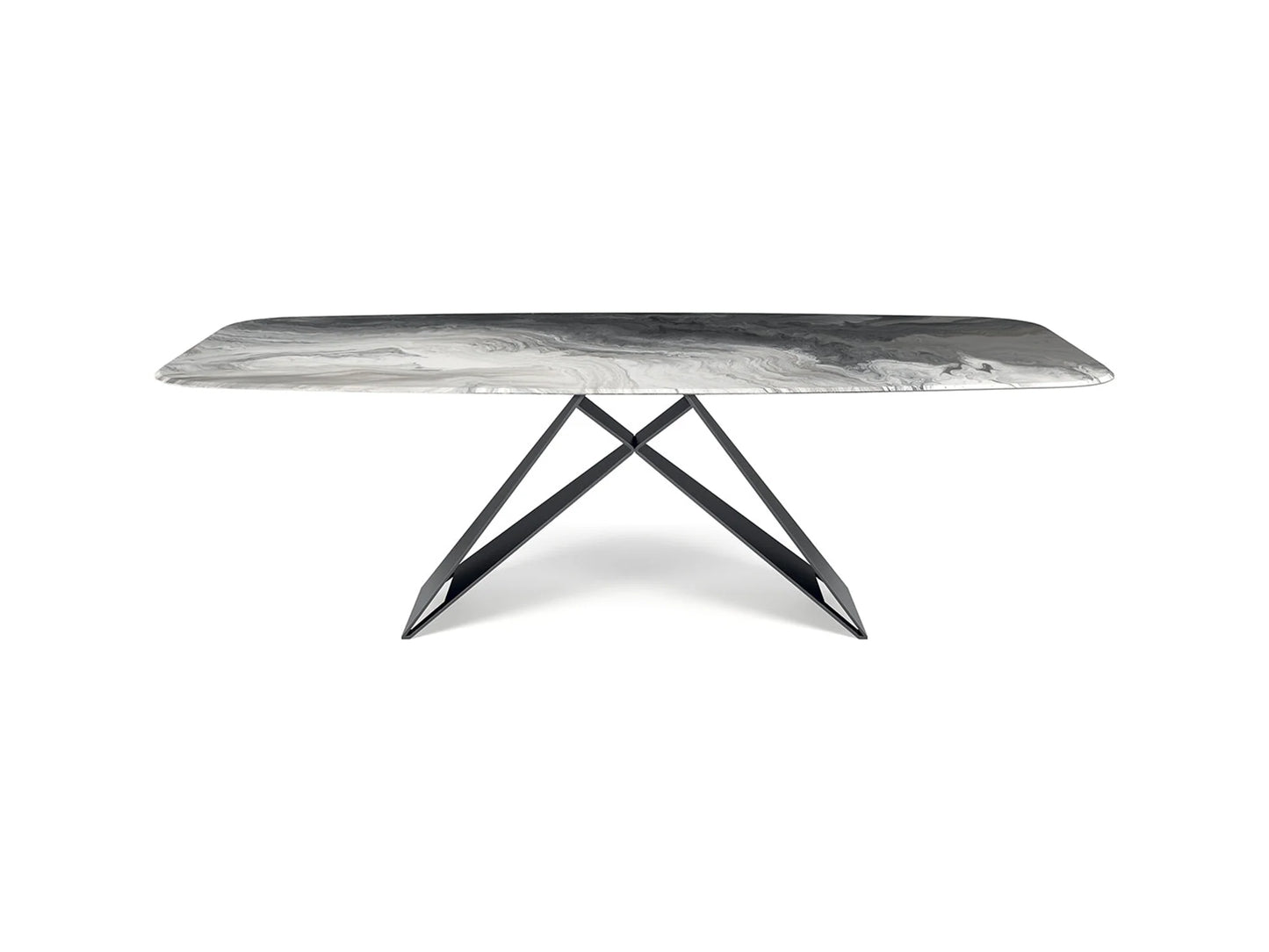 Luxury Modern Premier CrystalArt Dining Table European Style for Villa