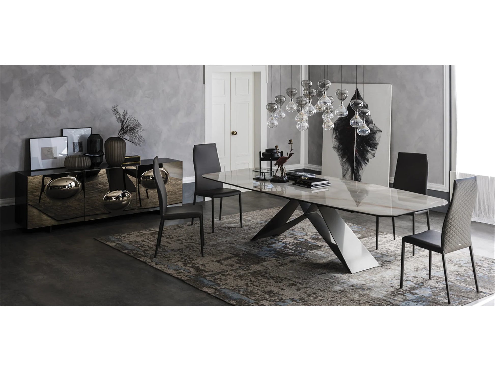Luxury Modern Premier Keramik Dining Table European Style for Villa