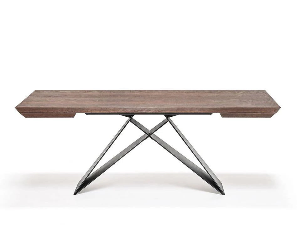 Luxury Modern Premier Wood Drive Dining Table European Style for Villa