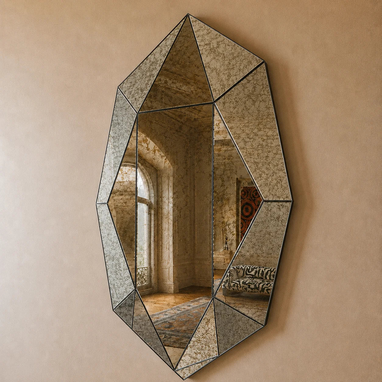 Luxury Modern Prism Smoke Mirror European Style for Villa