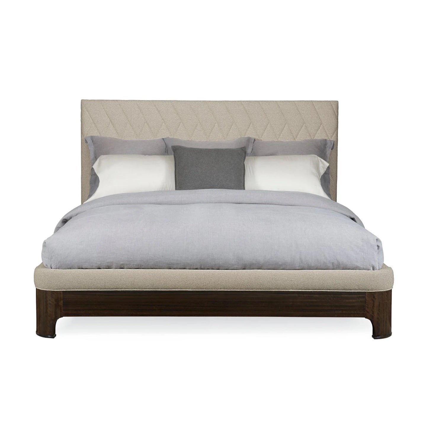 Luxury Modern Quilted Fabric Bed European Style for Villa