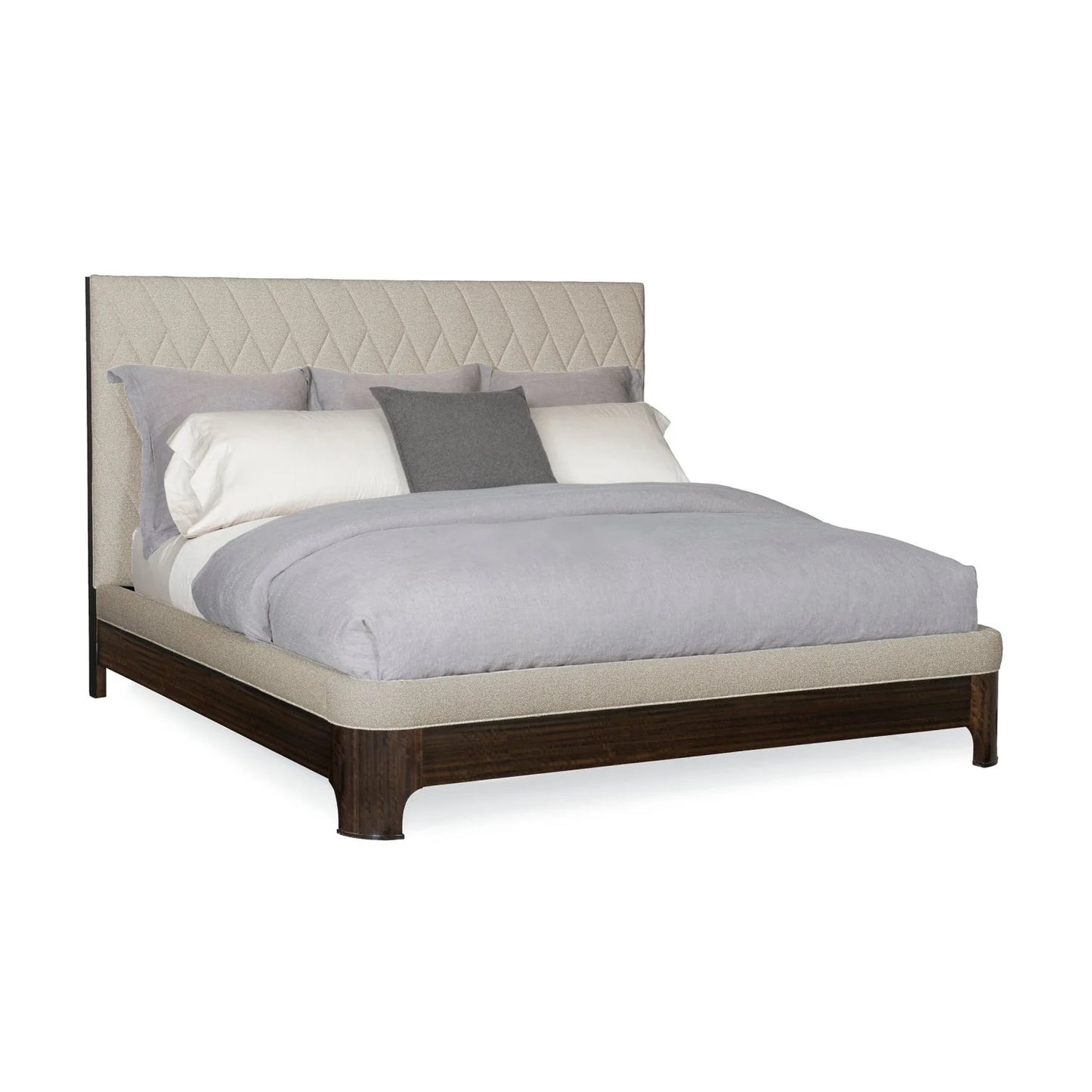Luxury Modern Quilted Fabric Bed European Style for Villa