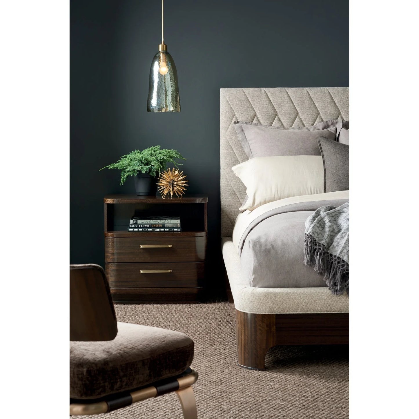 Luxury Modern Quilted Fabric Bed European Style for Villa