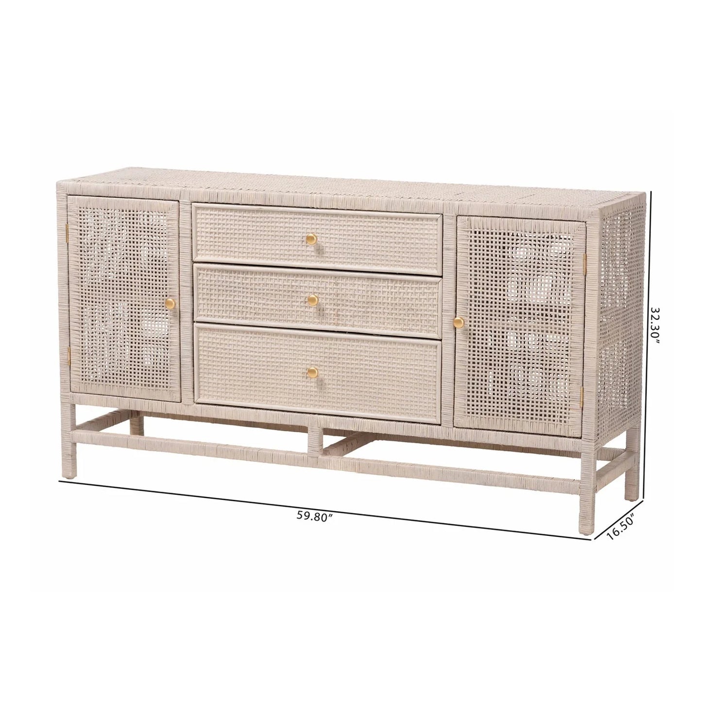 Luxury Modern Rattan Cabinet European Style for Villa
