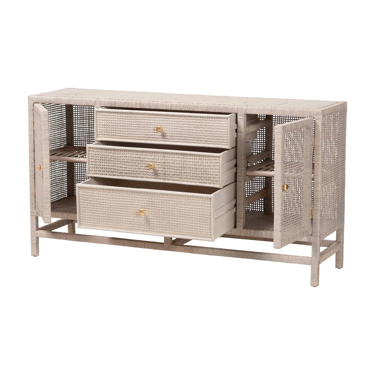 Luxury Modern Rattan Cabinet European Style for Villa