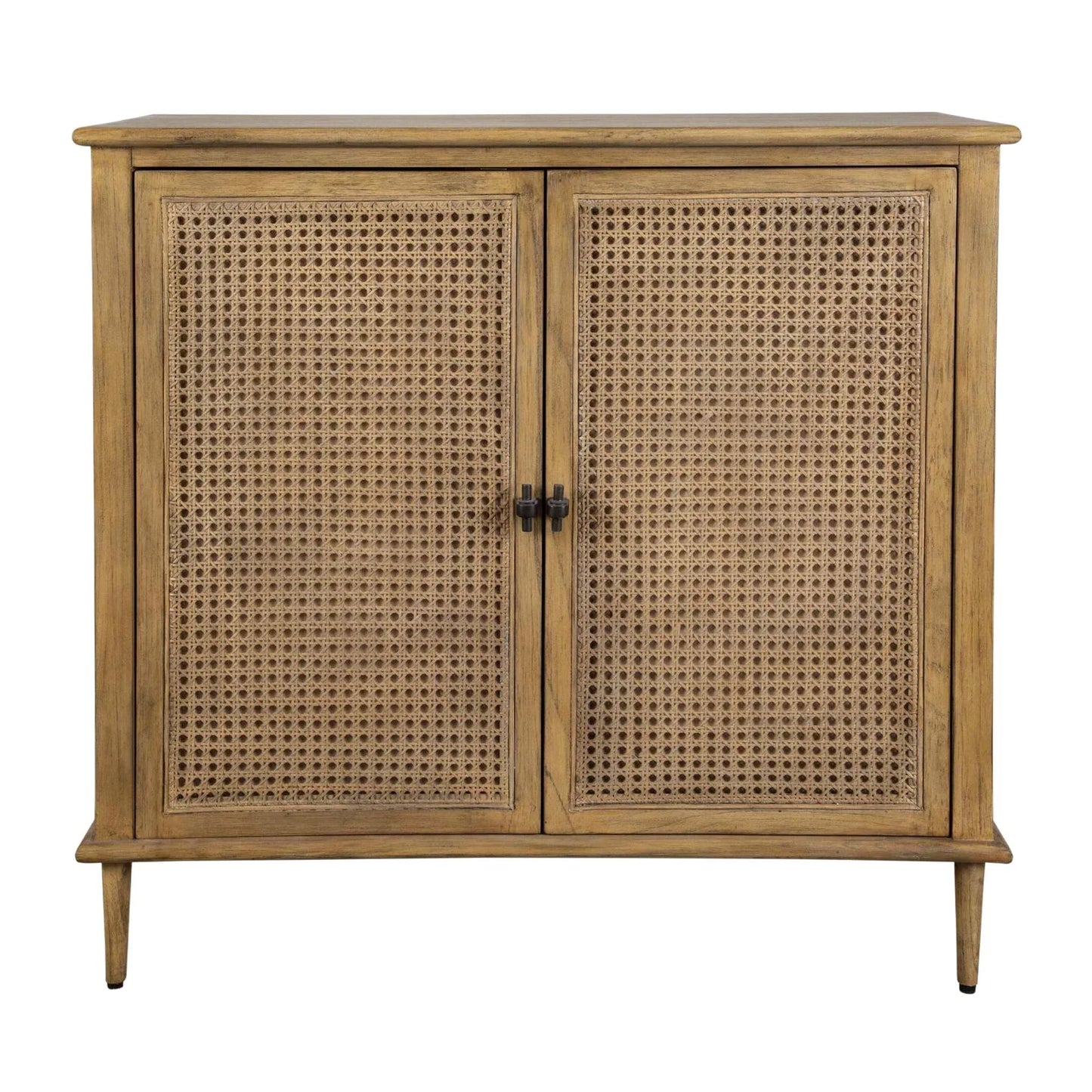 Luxury Modern Rattan Cane 2-Door Cabinet European Style for Villa