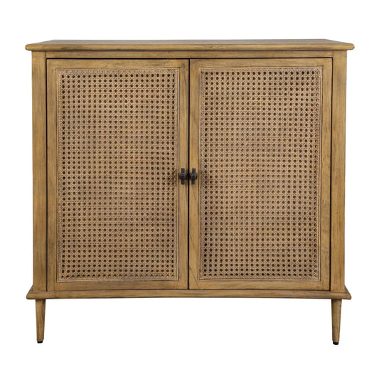 Luxury Modern Rattan Cane 2-Door Cabinet European Style for Villa