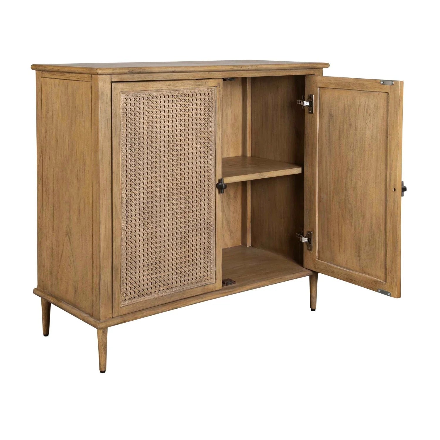 Luxury Modern Rattan Cane 2-Door Cabinet European Style for Villa
