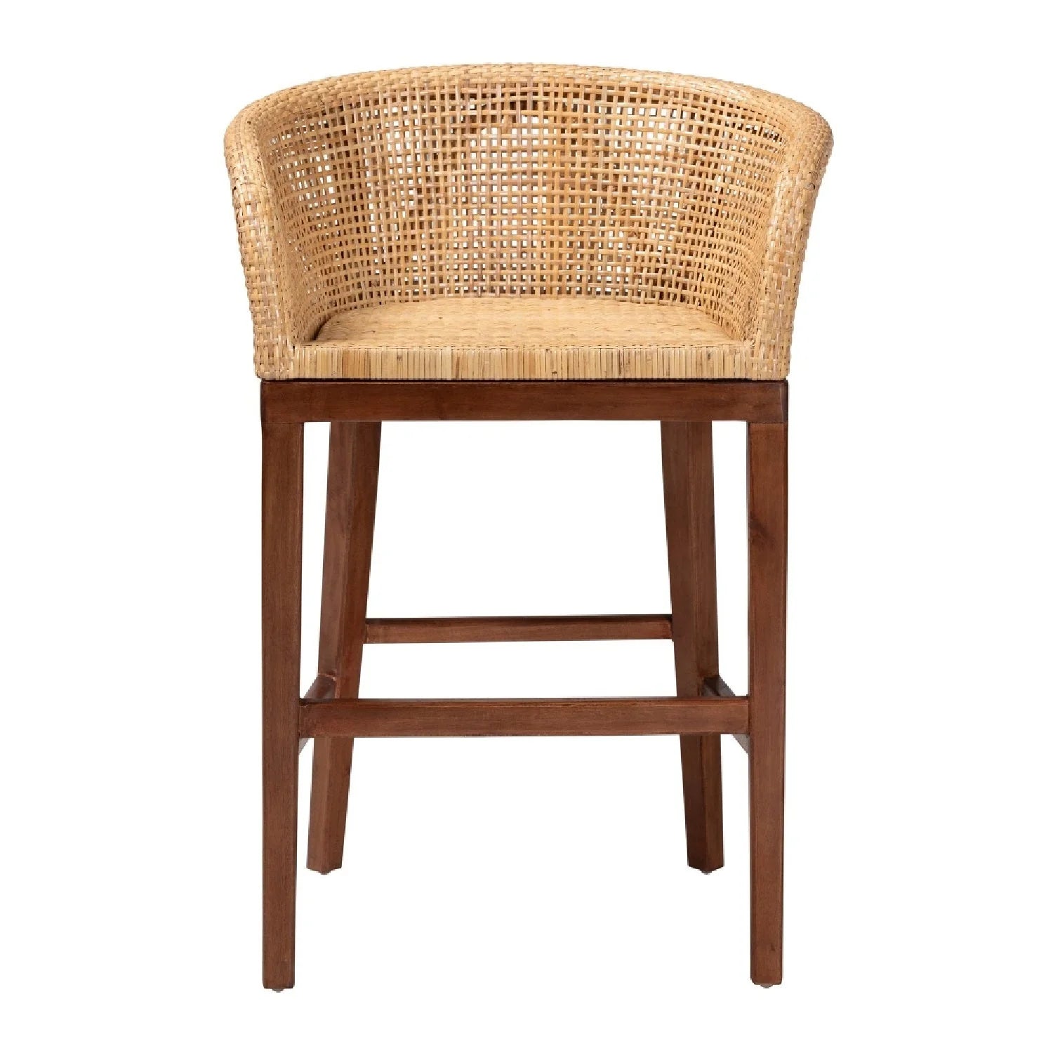 Luxury Modern Rattan Counter Stool European Style for Villa