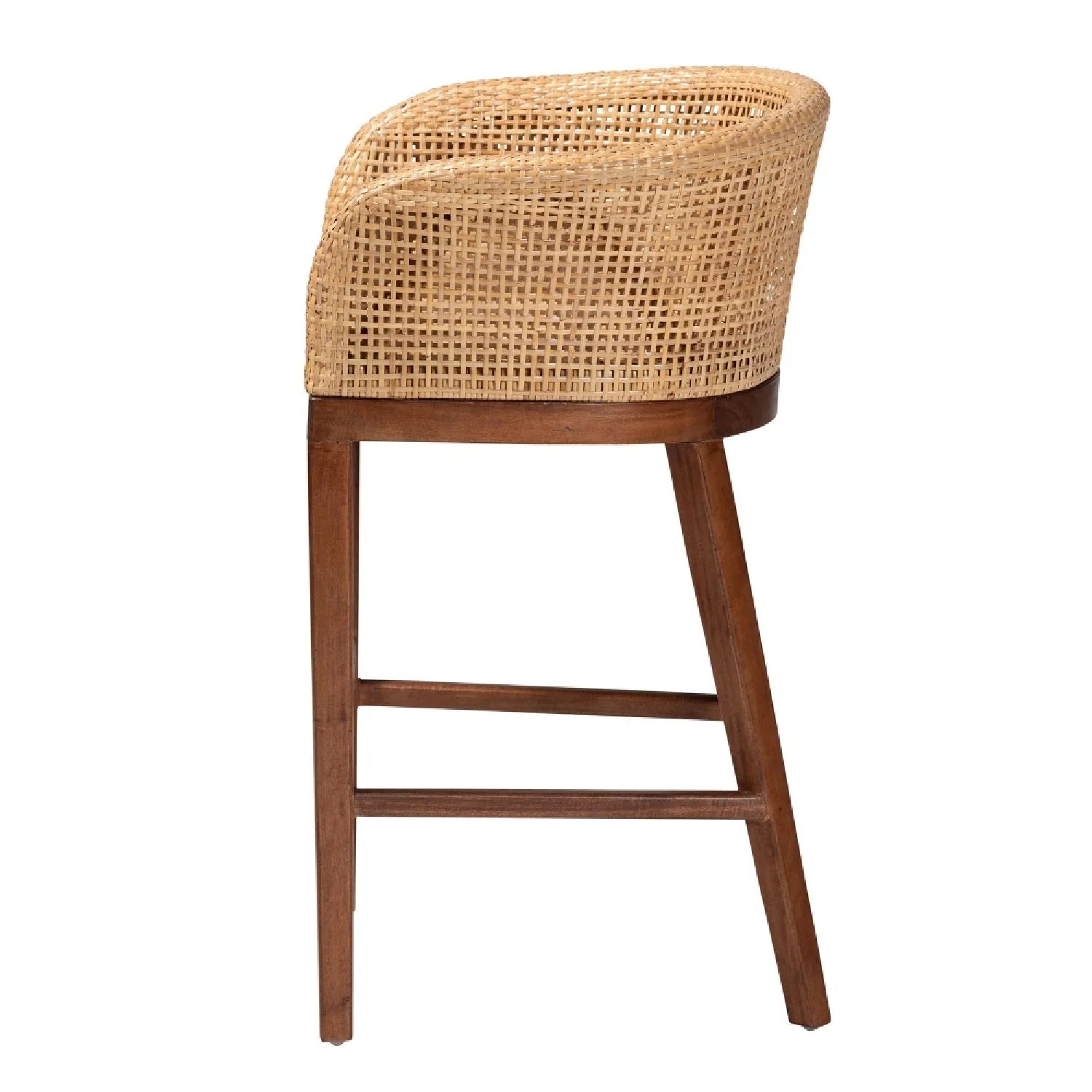Luxury Modern Rattan Counter Stool European Style for Villa