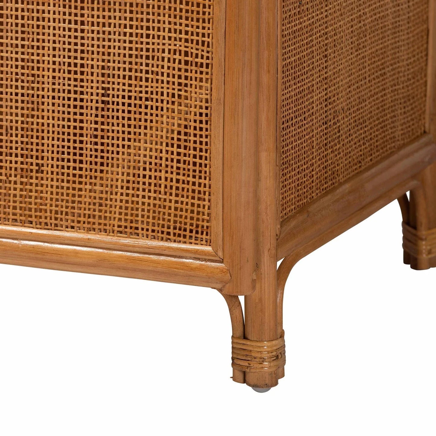 Luxury Modern Rattan Storage Cabinet European Style for Villa
