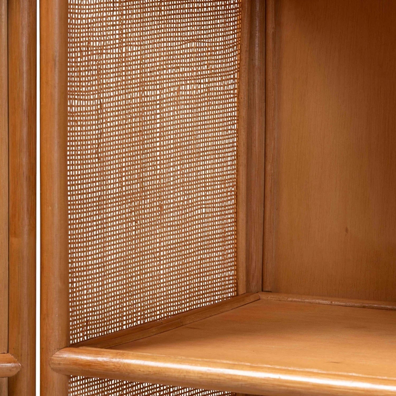 Luxury Modern Rattan Storage Cabinet European Style for Villa