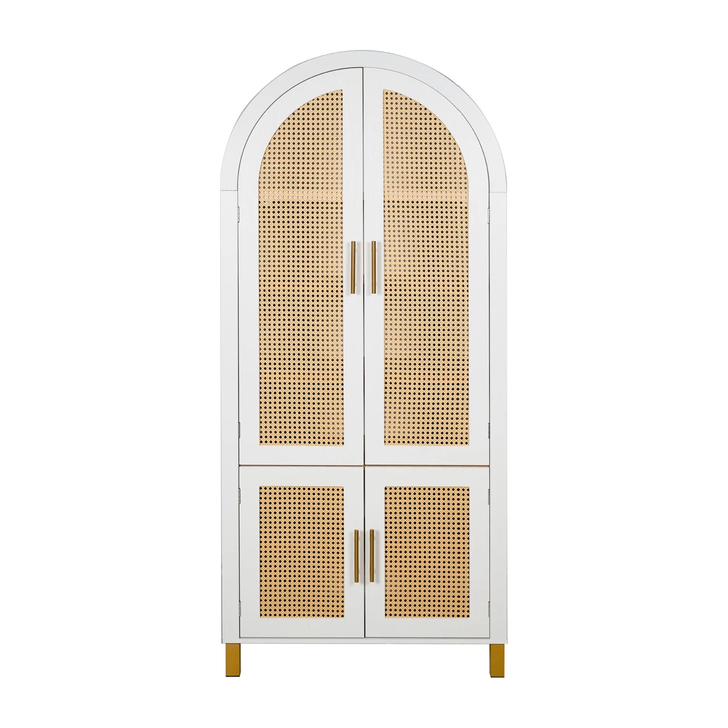 Luxury Modern Rattan Wood 2-Door Cabinet European Style for Villa