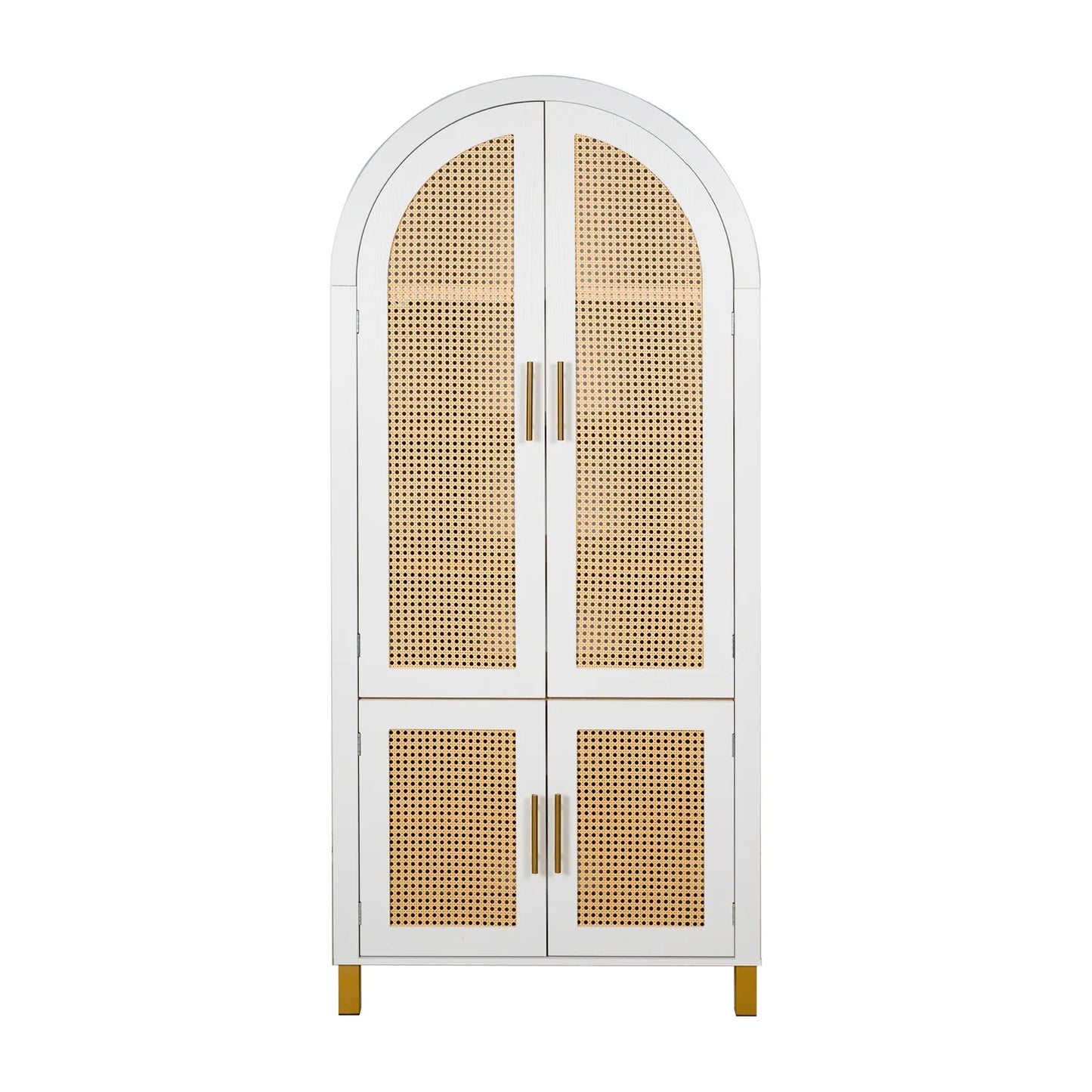 Luxury Modern Rattan Wood 2-Door Cabinet European Style for Villa
