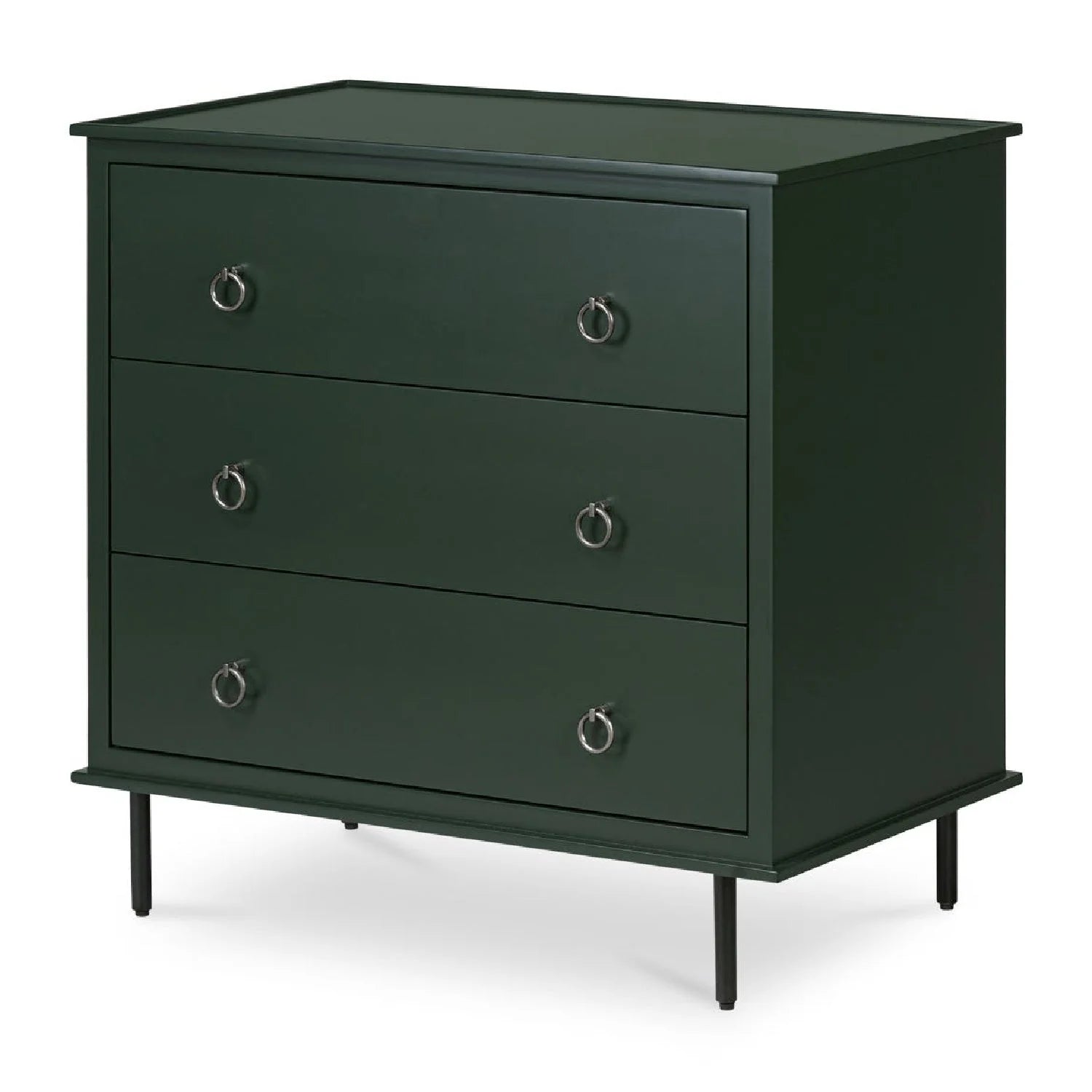 Luxury Modern Reagan 3-Drawer Nightstand European Style for Villa