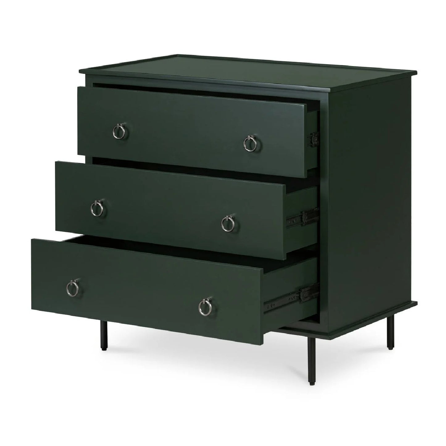 Luxury Modern Reagan 3-Drawer Nightstand European Style for Villa