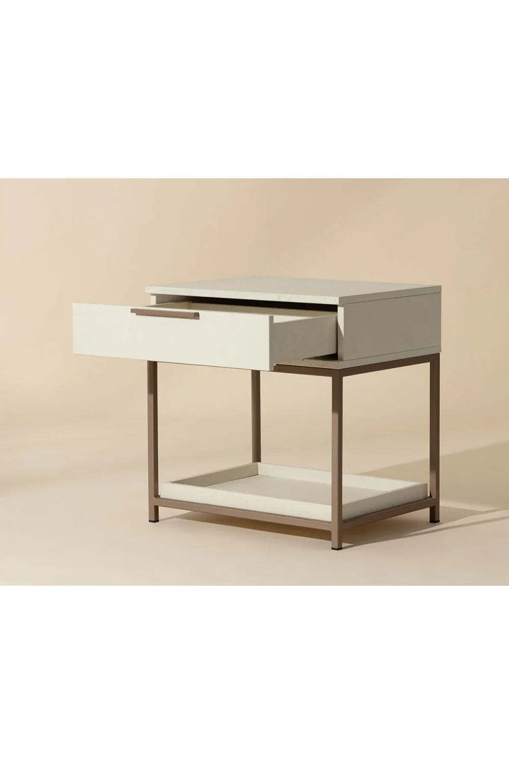 Luxury Modern Rebel 1-Drawer Nightstand European Style for Villa