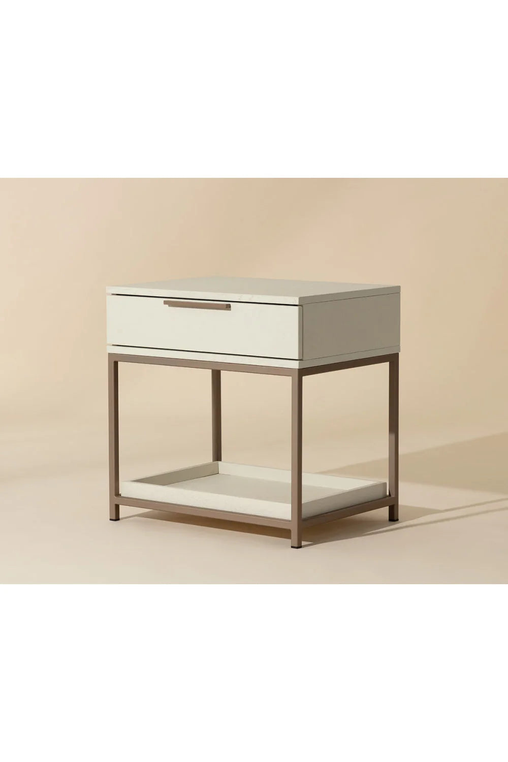 Luxury Modern Rebel 1-Drawer Nightstand European Style for Villa