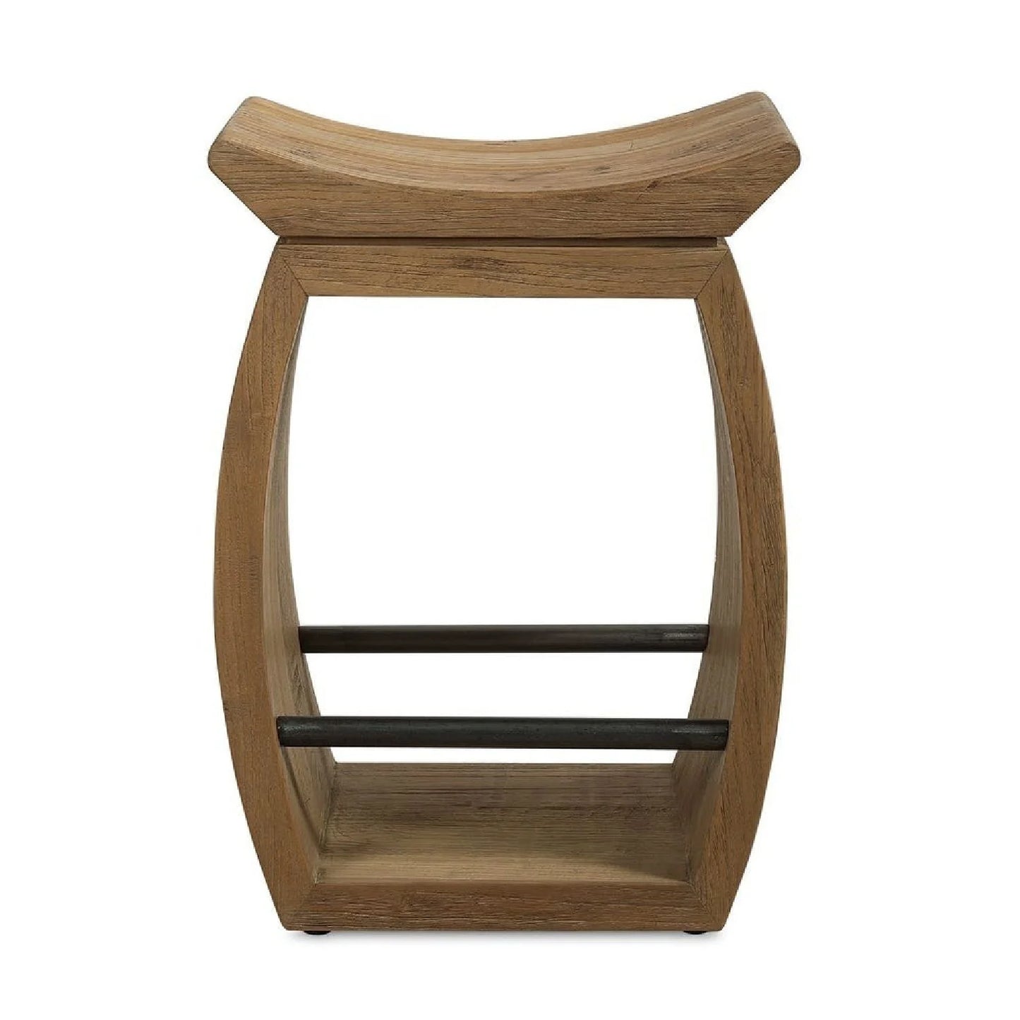 Luxury Modern Reclaimed Elm Wood Counter Stool European Style for Villa