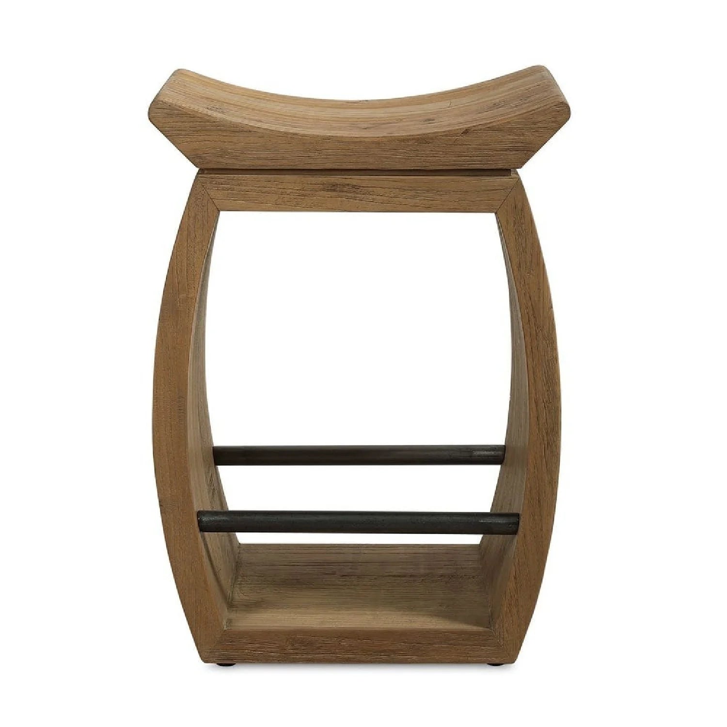 Luxury Modern Reclaimed Elm Wood Counter Stool European Style for Villa