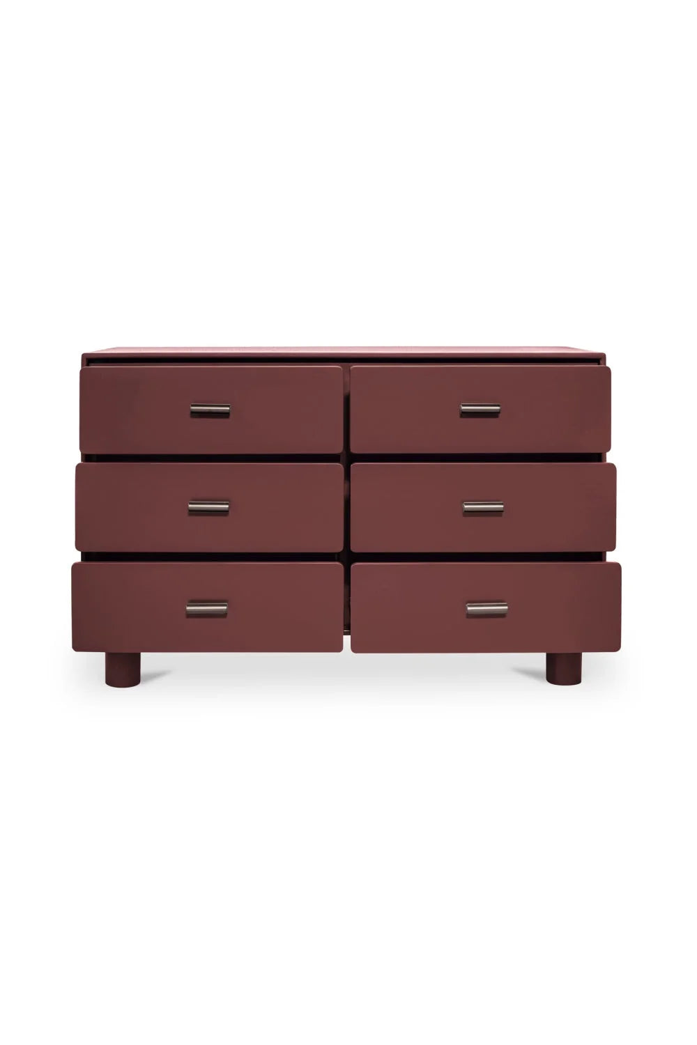Luxury Modern Red Wooden Dresser European Style for Villa