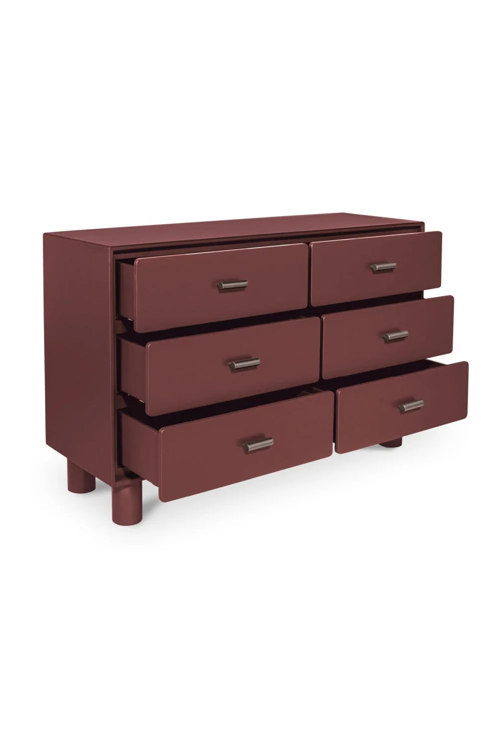 Luxury Modern Red Wooden Dresser European Style for Villa