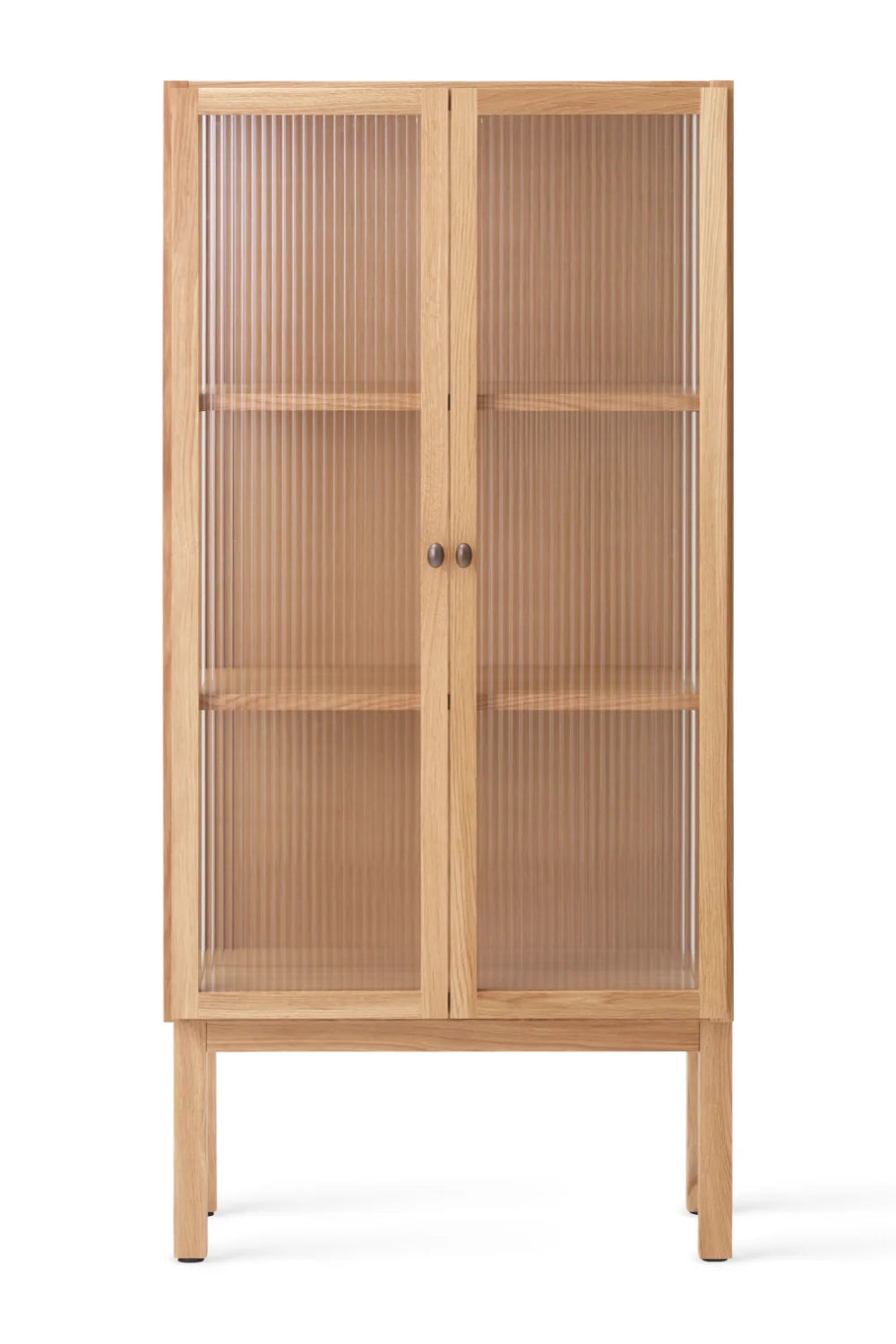 Luxury Modern Reeded Glass Cabinet European Style for Villa