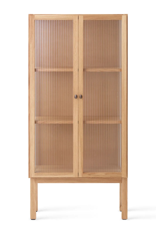 Luxury Modern Reeded Glass Cabinet European Style for Villa