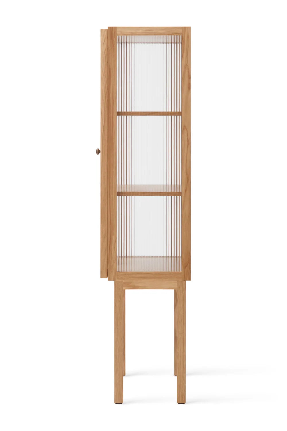 Luxury Modern Reeded Glass Cabinet European Style for Villa