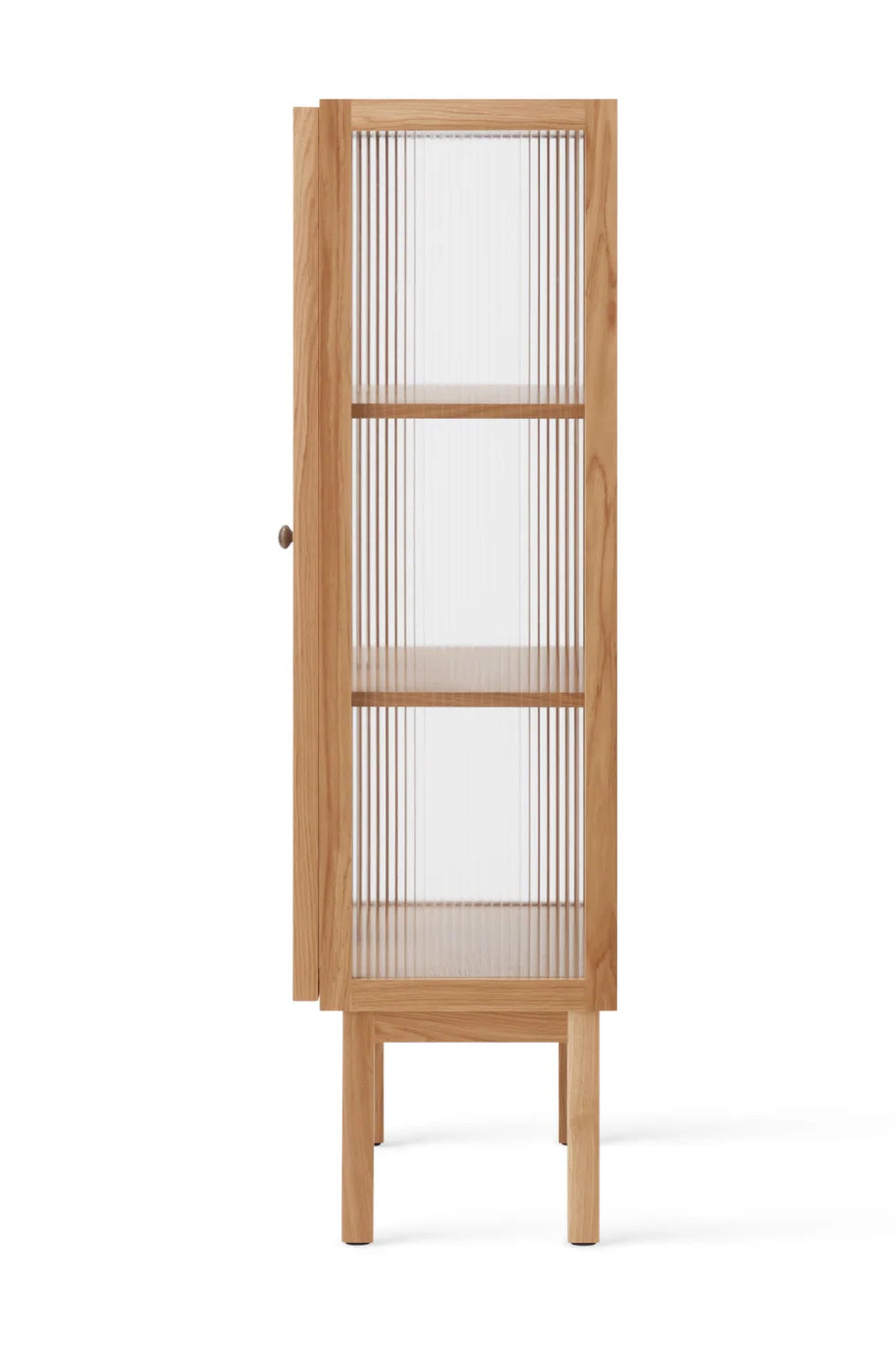 Luxury Modern Reeded Glass Cabinet European Style for Villa