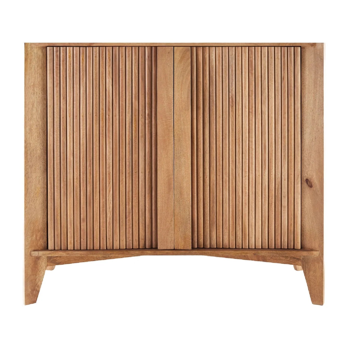 Luxury Modern Reeded Mango Wood Cabinet European Style for Villa