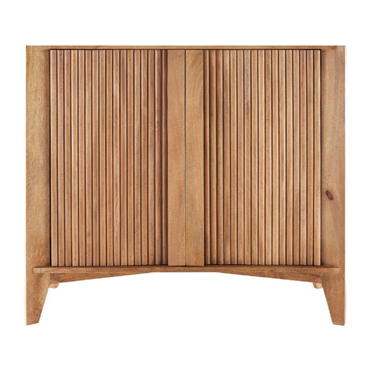 Luxury Modern Reeded Mango Wood Cabinet European Style for Villa