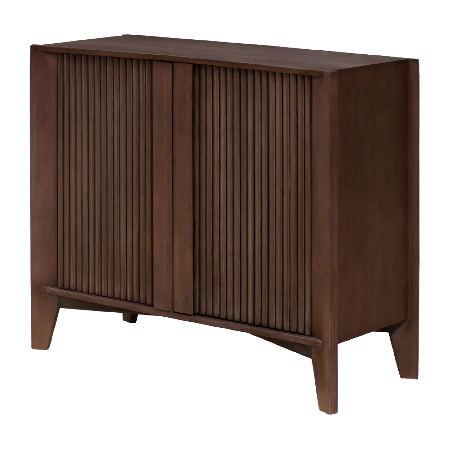 Luxury Modern Reeded Mango Wood Cabinet European Style for Villa