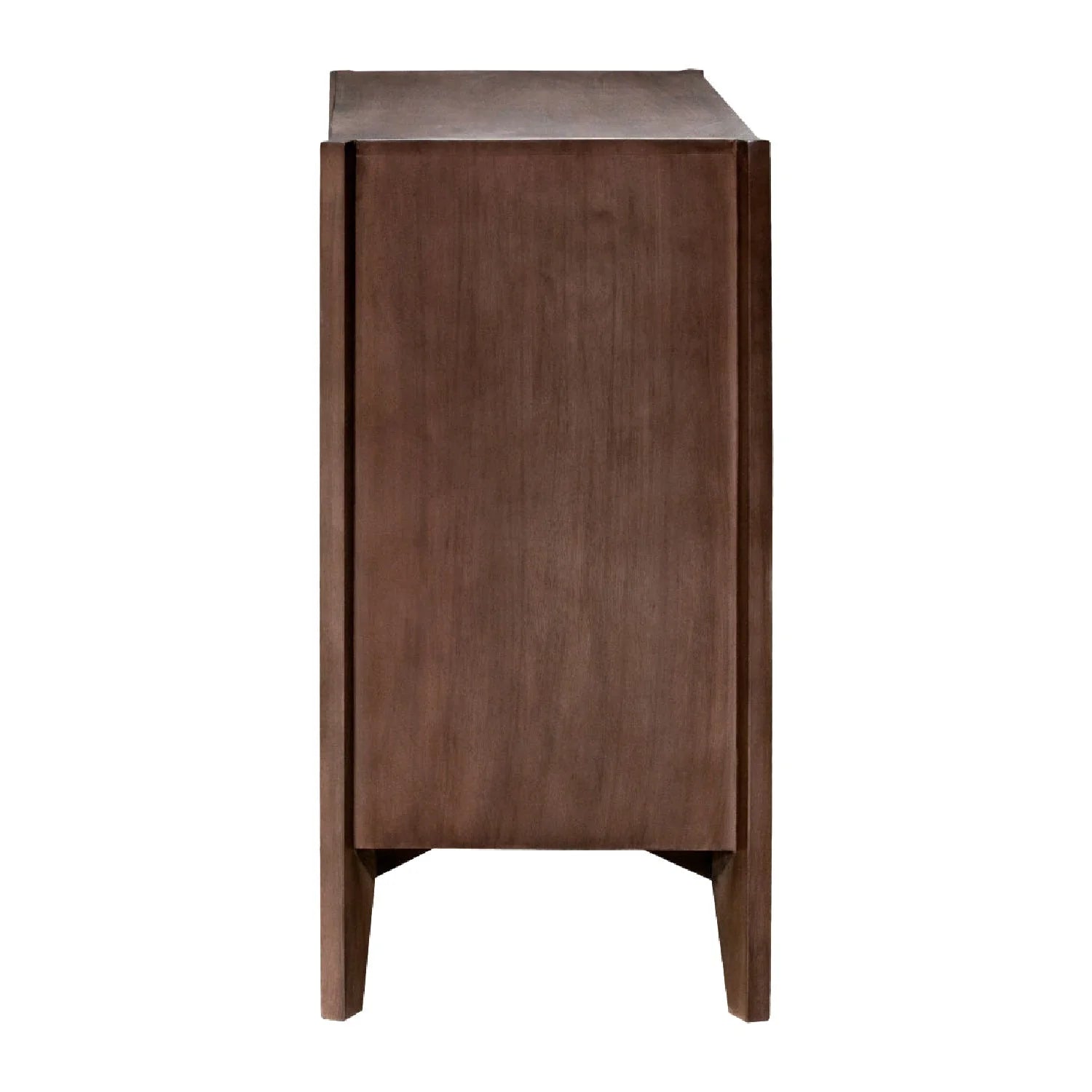 Luxury Modern Reeded Mango Wood Cabinet European Style for Villa