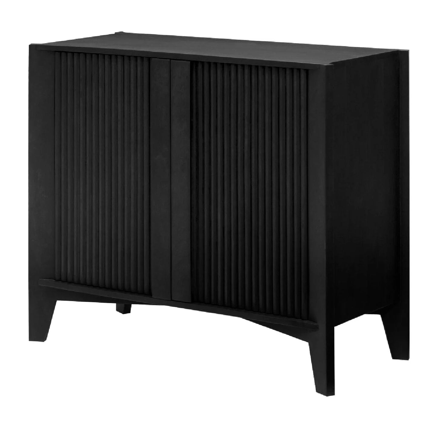 Luxury Modern Reeded Mango Wood Cabinet European Style for Villa