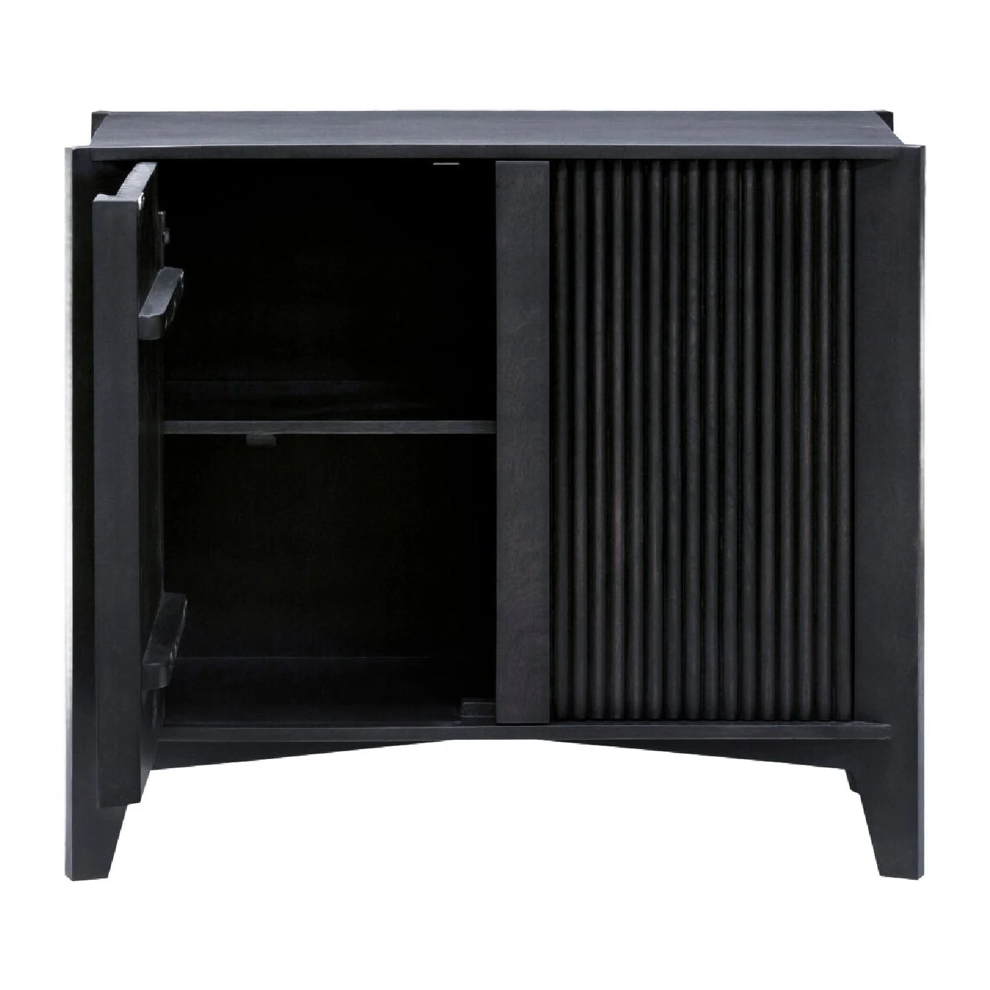 Luxury Modern Reeded Mango Wood Cabinet European Style for Villa