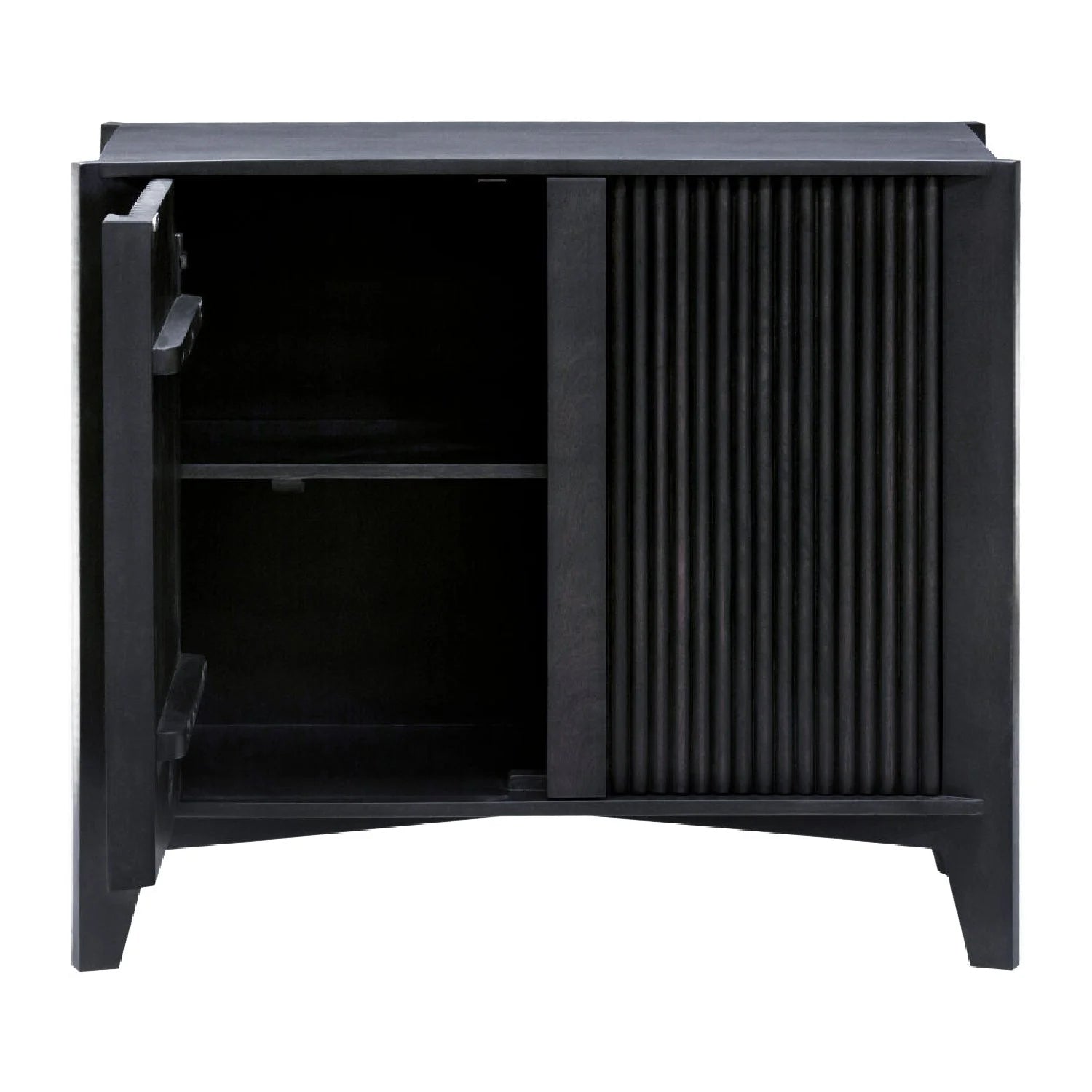 Luxury Modern Reeded Mango Wood Cabinet European Style for Villa