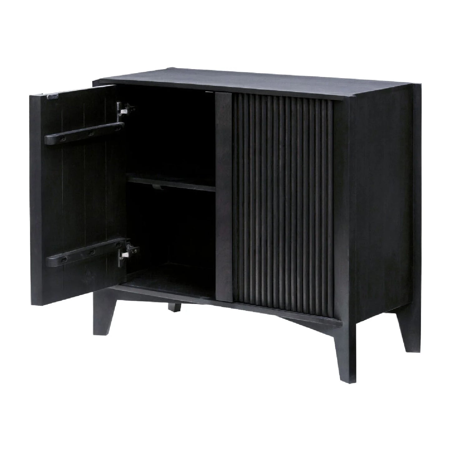 Luxury Modern Reeded Mango Wood Cabinet European Style for Villa