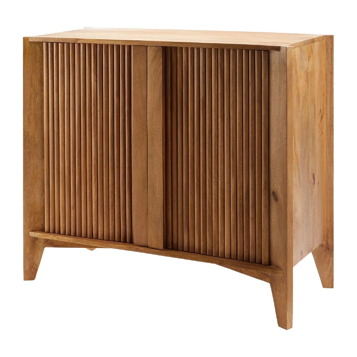 Luxury Modern Reeded Mango Wood Cabinet European Style for Villa