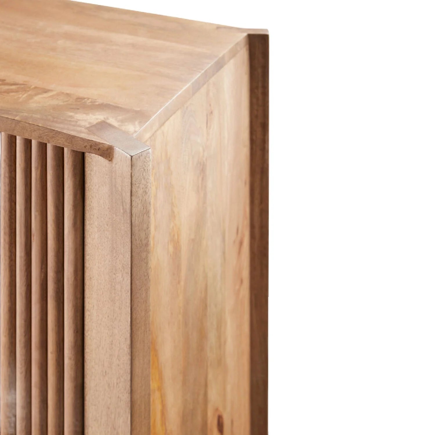 Luxury Modern Reeded Mango Wood Cabinet European Style for Villa