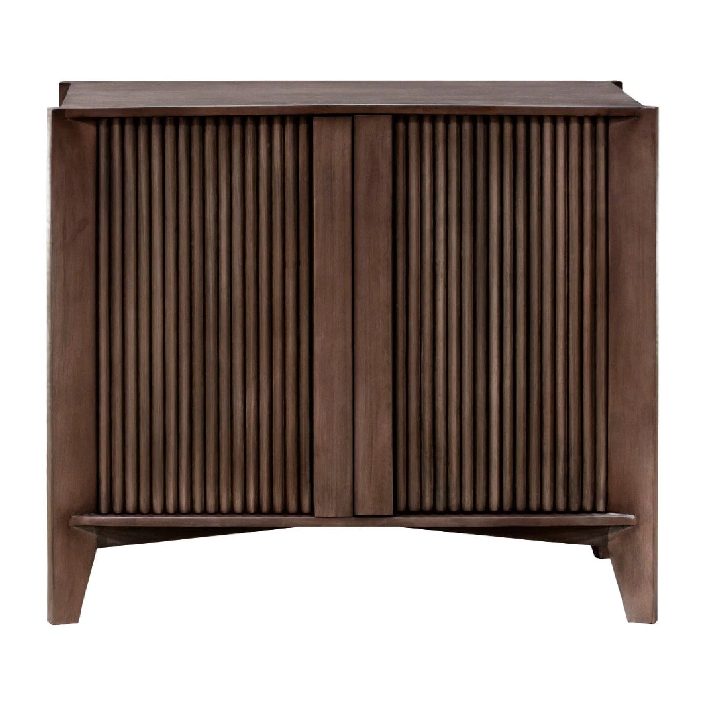 Luxury Modern Reeded Mango Wood Cabinet European Style for Villa