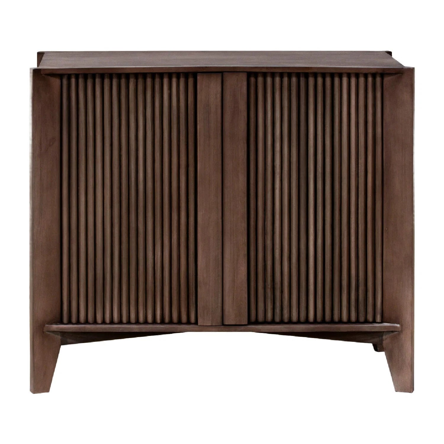 Luxury Modern Reeded Mango Wood Cabinet European Style for Villa