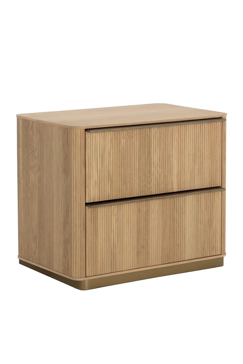 Luxury Modern Reeded Nightstand European Style for Villa