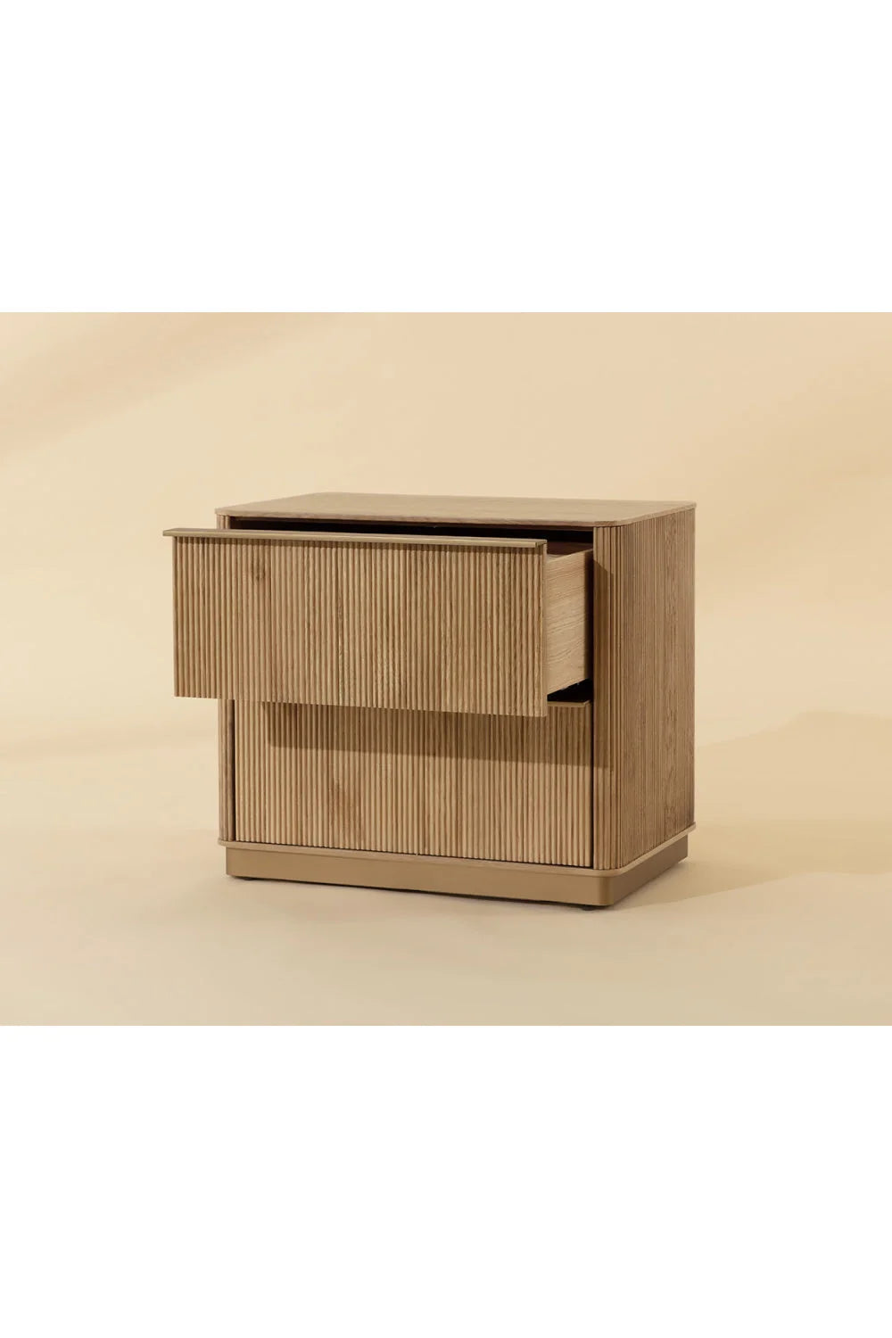 Luxury Modern Reeded Nightstand European Style for Villa