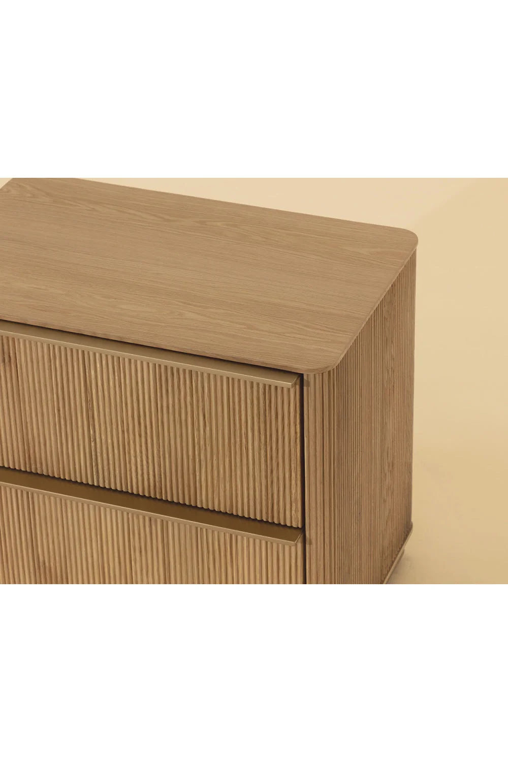 Luxury Modern Reeded Nightstand European Style for Villa